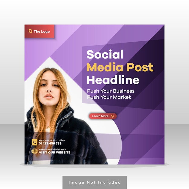 Social media instagram post template