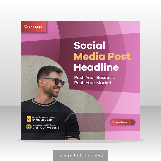 Social media instagram post template