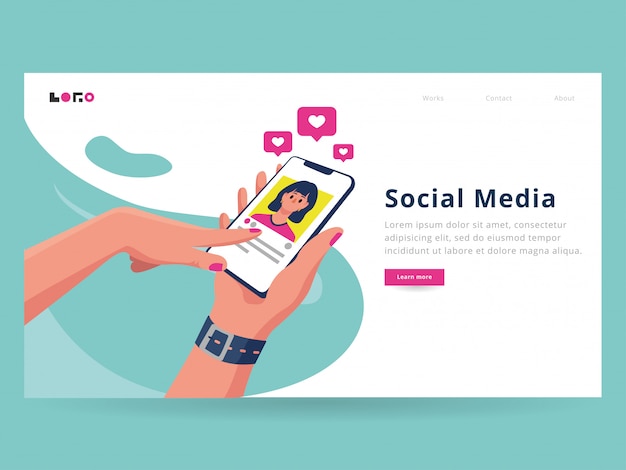 Social Media landing page template