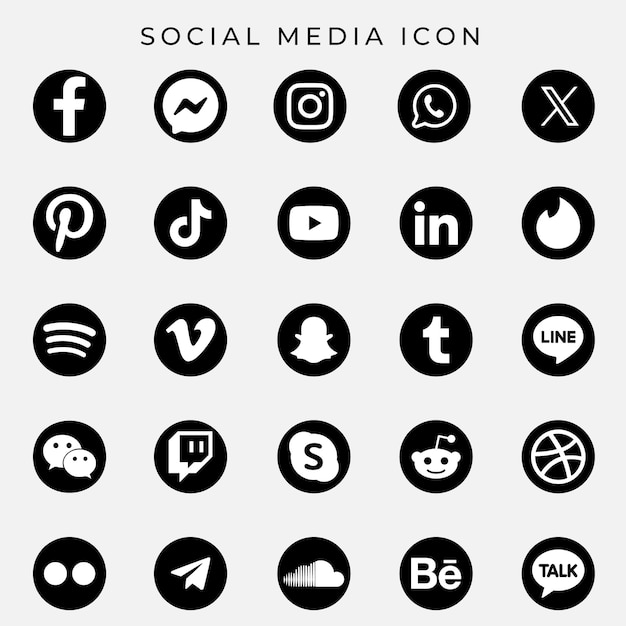 Vector social media logo collection