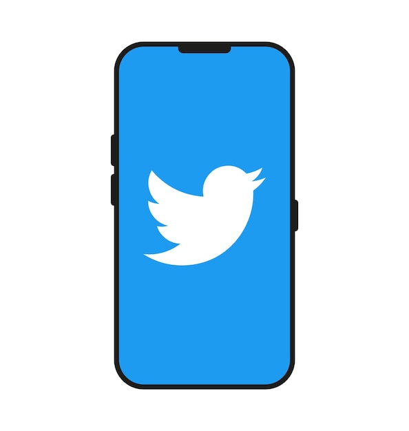 Social media logo on the phone.Vector