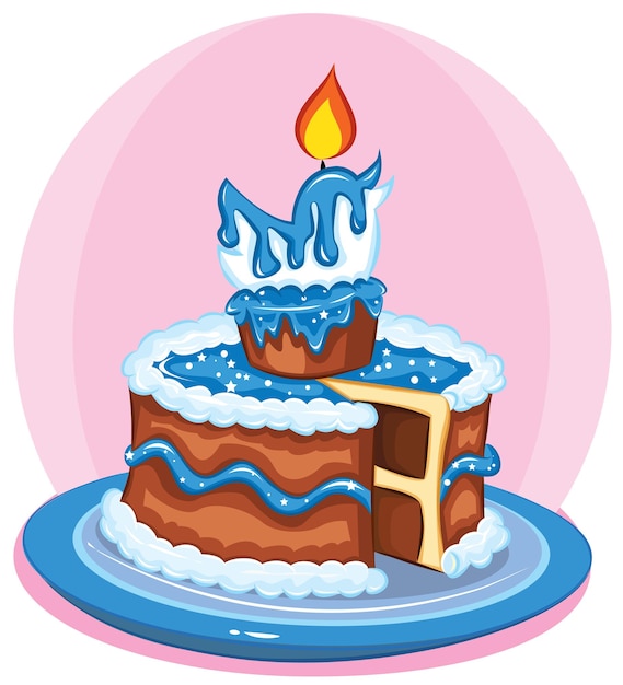 Social media logo with birth day cake