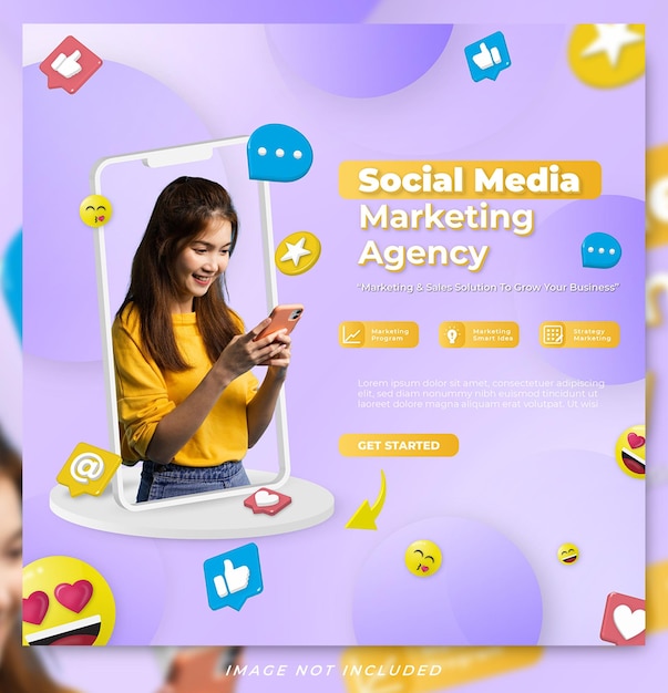 Social media marketing agency for social media post template