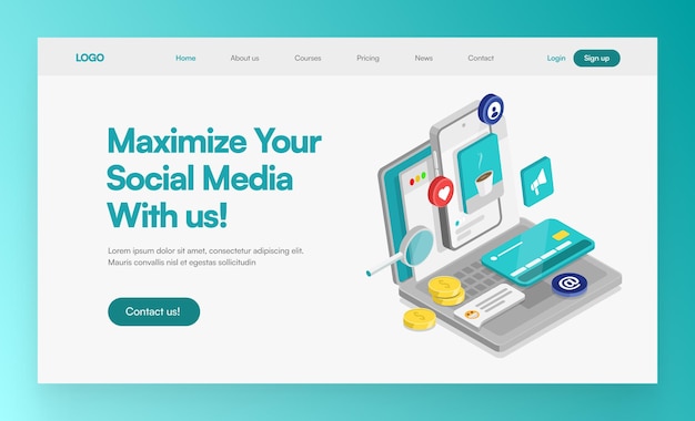 Social Media Marketing Landing Page Template