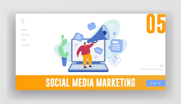 Social Media Marketing Website Landing Page.