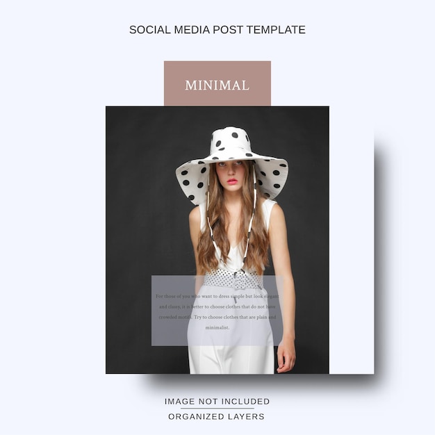 Social Media Minimalist Design for Fashion Store