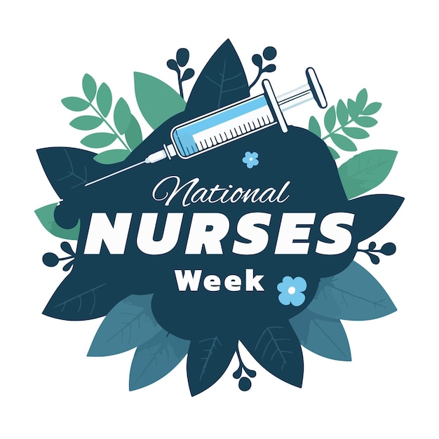 Vector social media national nurses week celebration illustration