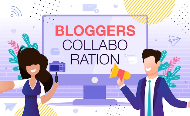 Social Media Network Blogger Vlogger Collaboration