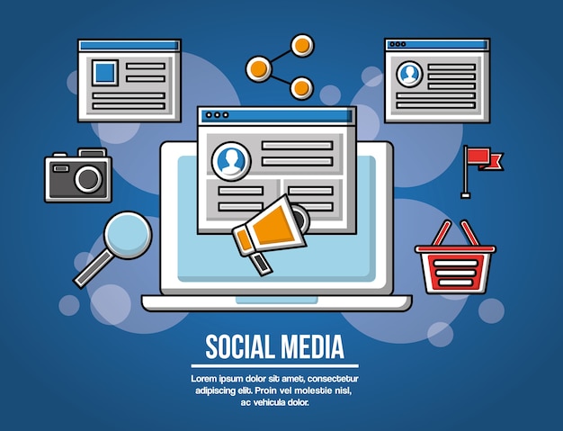 social media networks computer marketing store advertising 