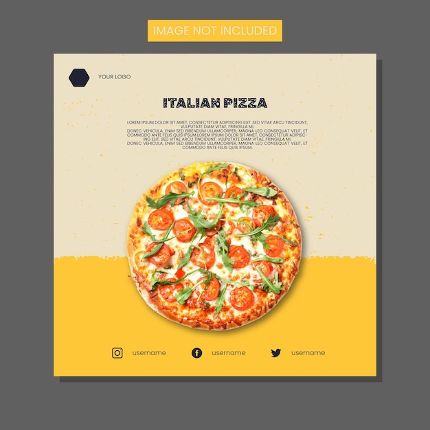 social media pizza post template