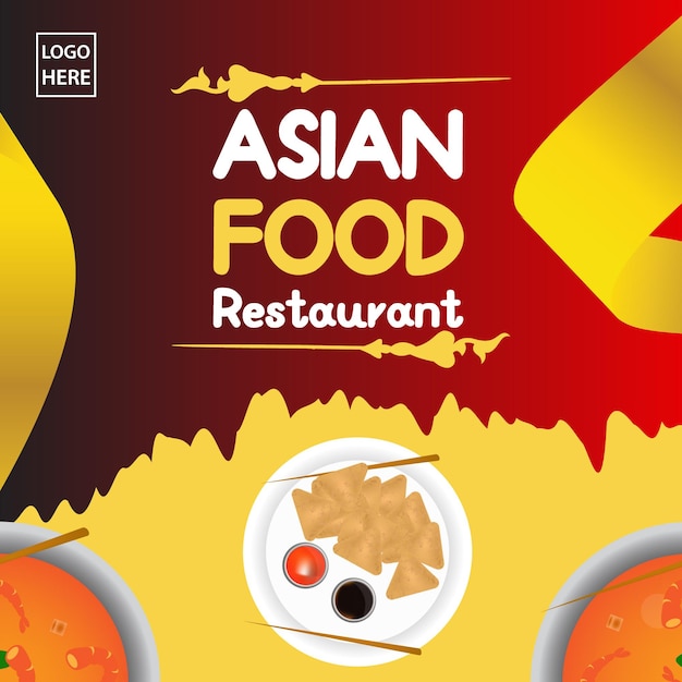 Social media post for Asian Food Restaurant