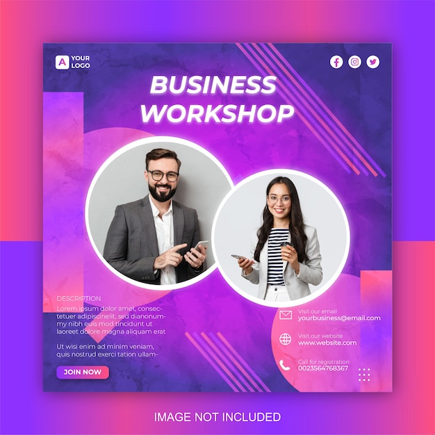 Social media post business workshop