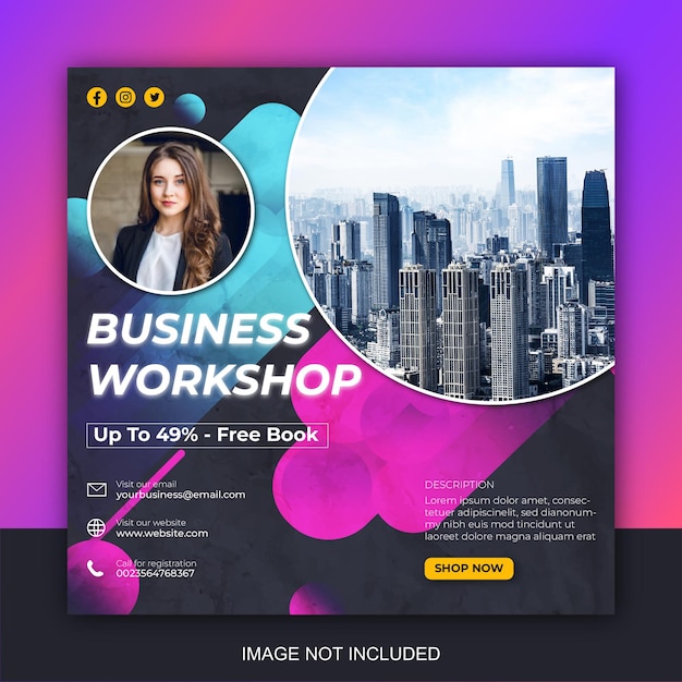 Social media post business workshop