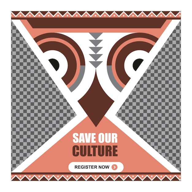 Vector social media post for culture campaign