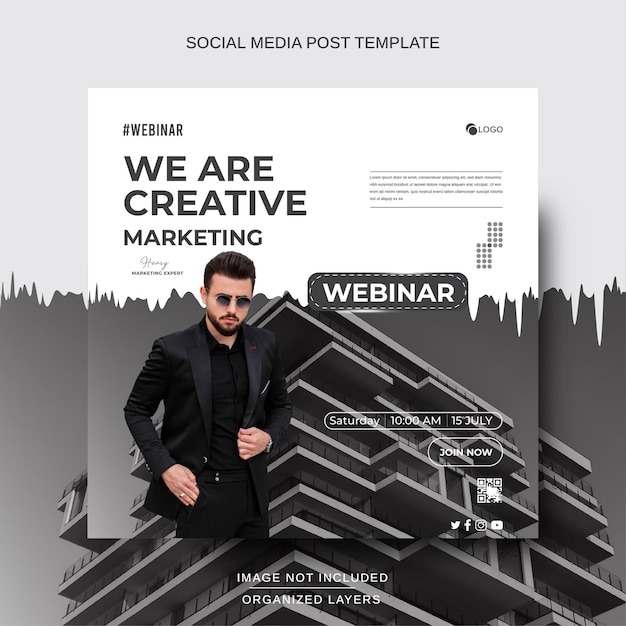 Social Media Post Design for Business or Webinar