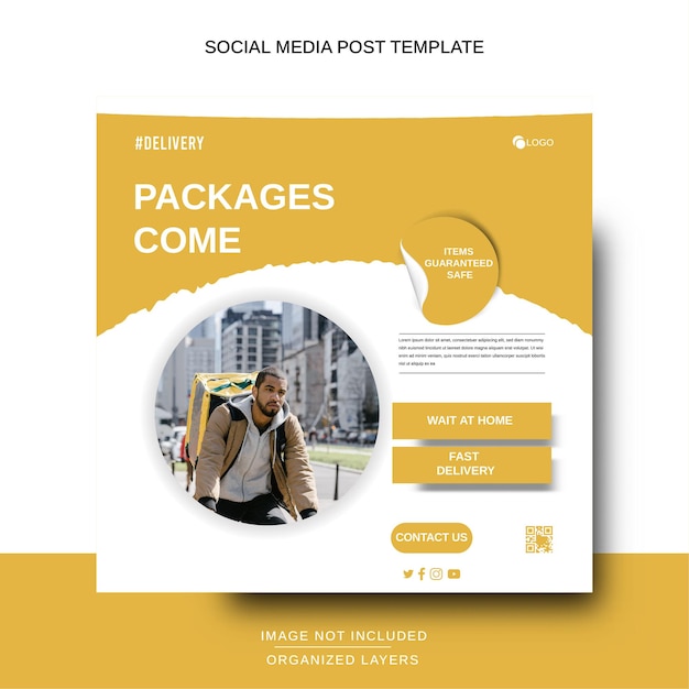 Social Media Post Design for Delivery Service