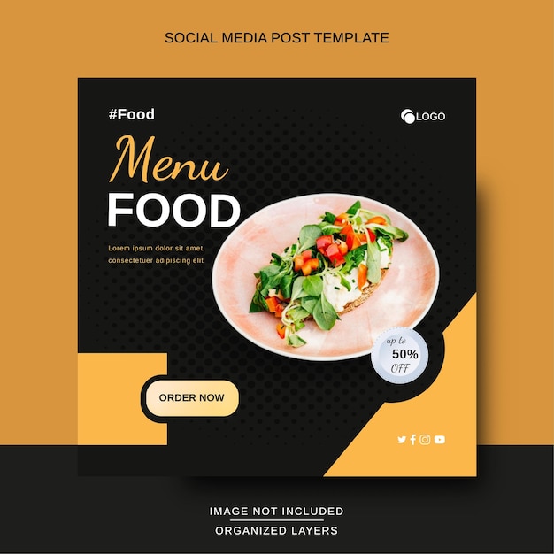 Social Media Post Design for Food Menu