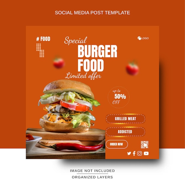 Social Media Post Design for Restaurant Menu