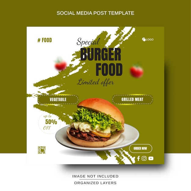 Social Media Post Design for Restaurant Menu