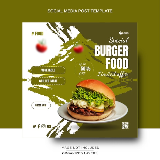 Social Media Post Design for Restaurant Menu