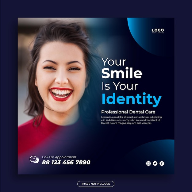 Social Media Post Design Template Dentist