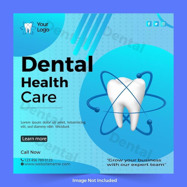 Social media post design template dentist