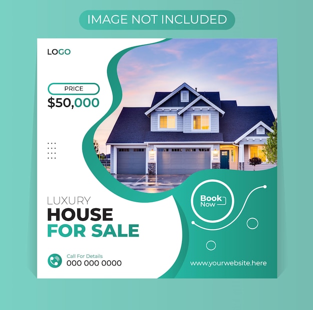 social media post design template for real estate company