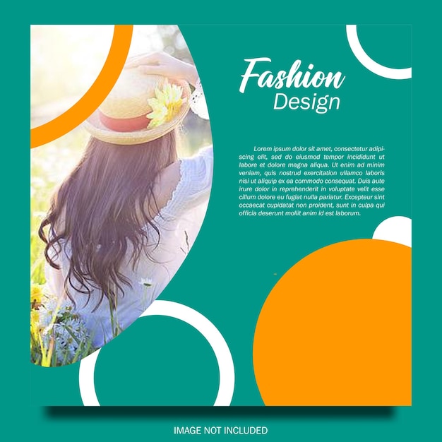 Social media post design template, with wavy style, suitable for promoting your business