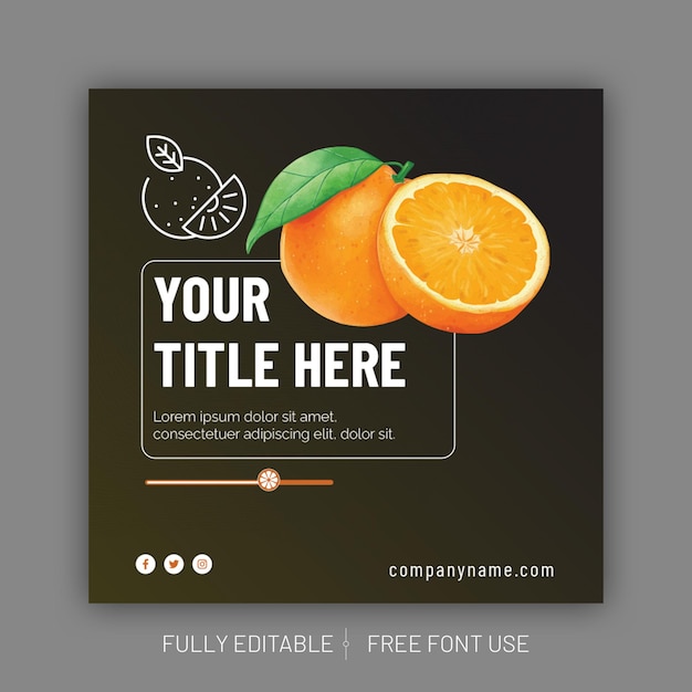 Social media post for digital marketing square size banner template