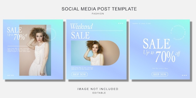 Social media post fashion template