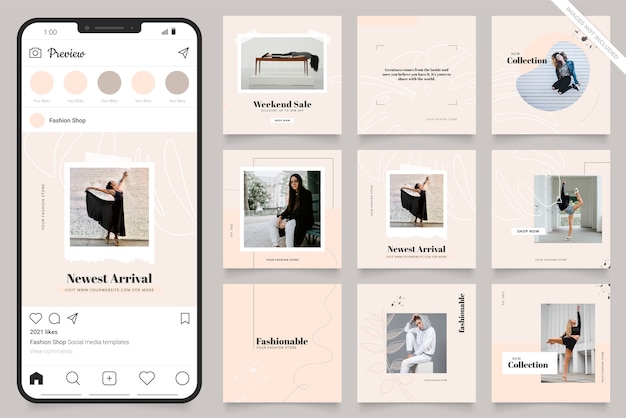 social media post and feed fashion banner template