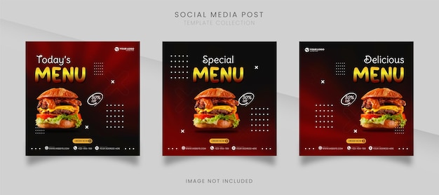 Social Media Post Food Menu Template