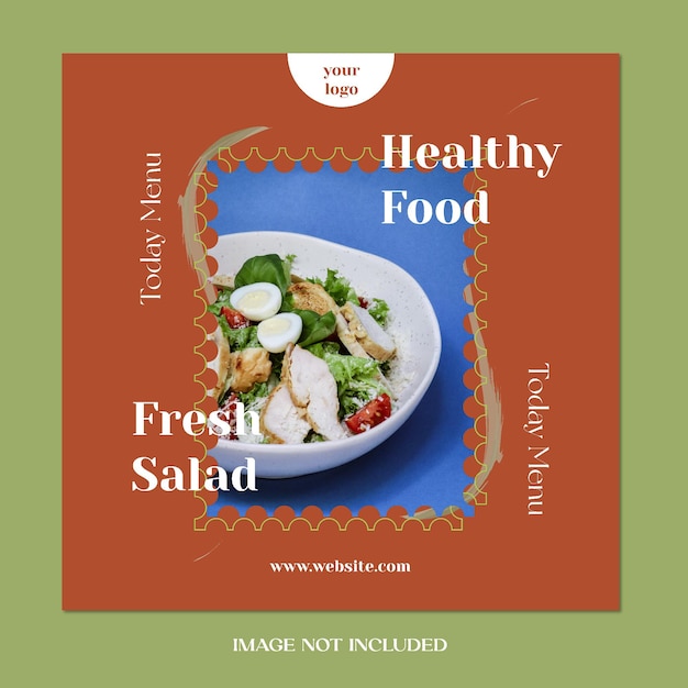 Social Media Post Salad Healthy Food