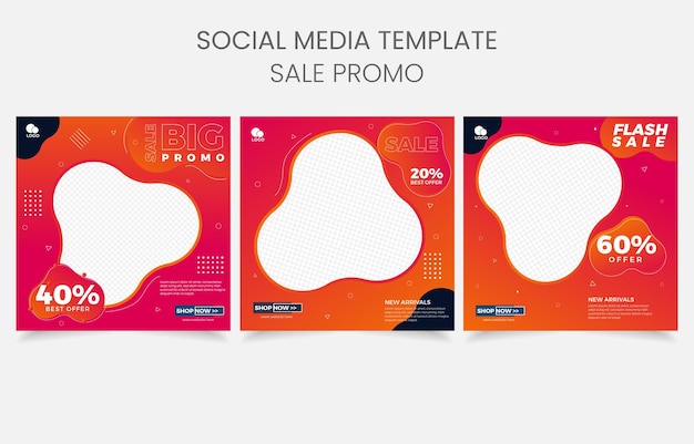 Social media post sale promo template