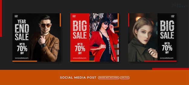 Vector social media post template big sale discount up to 70 off