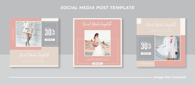 social media post template collection