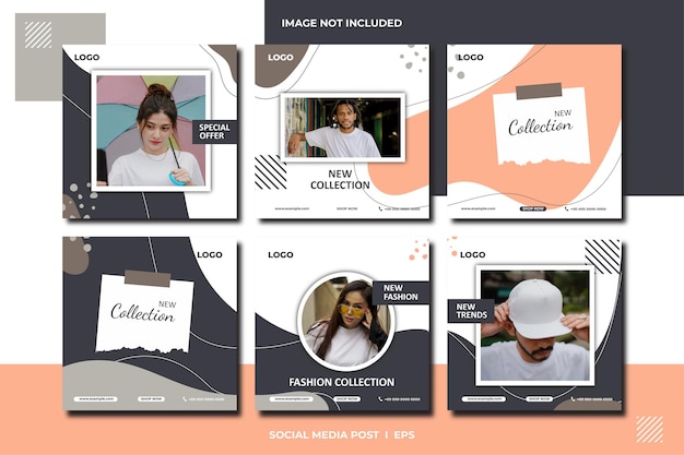 Social media post template for fashion sale