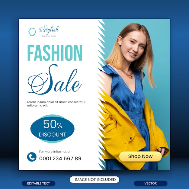 Social Media Post Template for Fashion Sale