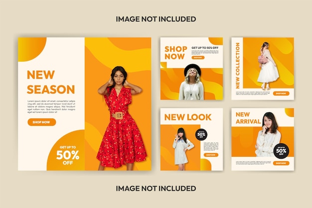 Social media post template for fashion sales promotion ad