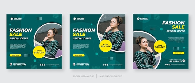 social media post template for fashion