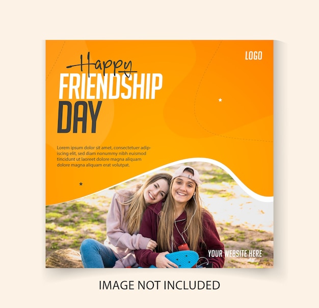 social media post template for Friendship Day wish