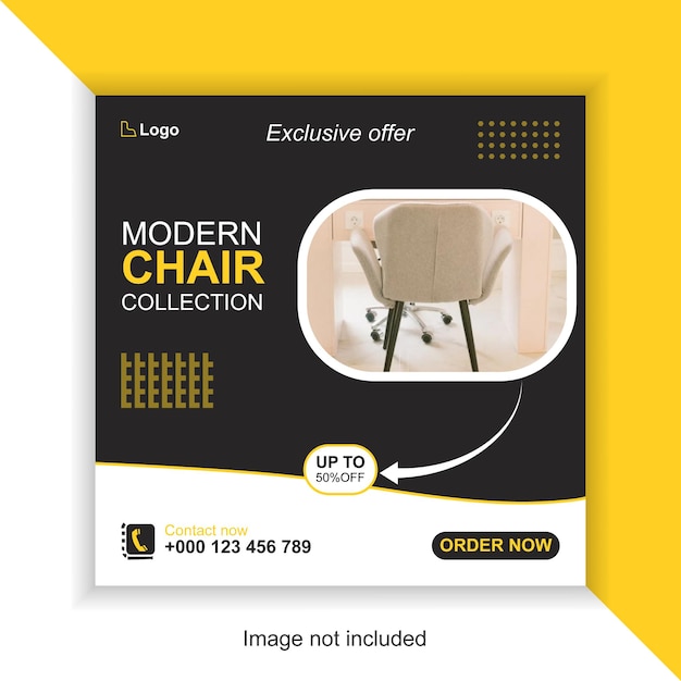 Social media post template for a furniture sale