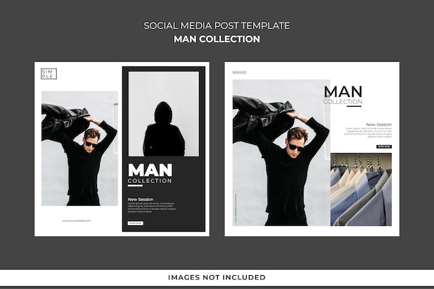 Social Media Post Template Man Collection