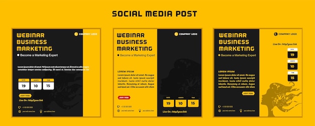 Social media post template modern design for digital marketing online or poster marketing template