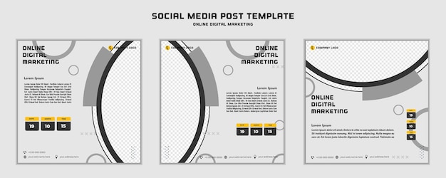 Social media post template modern design for digital marketing online or poster marketing template