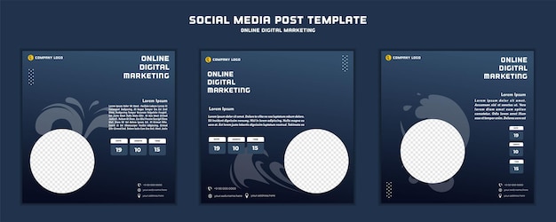 Social media post template modern design for digital marketing online or poster marketing template