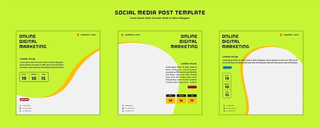 Social media post template modern design for digital marketing online or poster marketing template