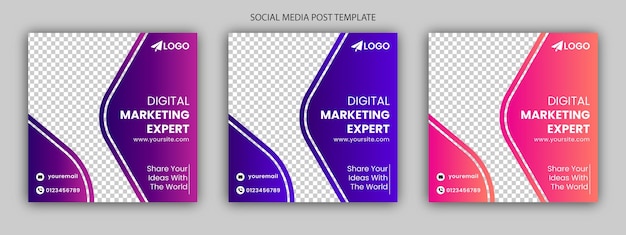 social media post template pack