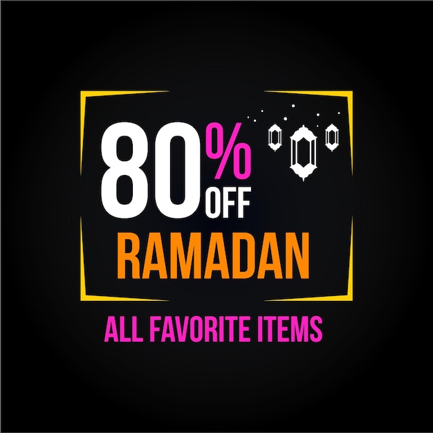 Social media post template for promotion ramadan season premium vector banner design