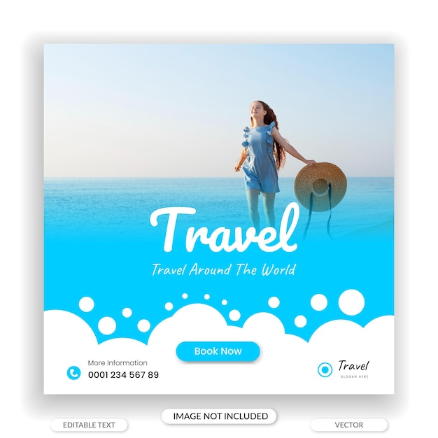 Social Media Post Template For Travel Agency